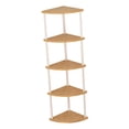 thumbnail image 1 of jifeng Corner Shelf Corner Display Shelf Durability Frees Standing Easy to Install Storage Rack Multipurpose for Kitchen Office Home 122cm, 1 of 9