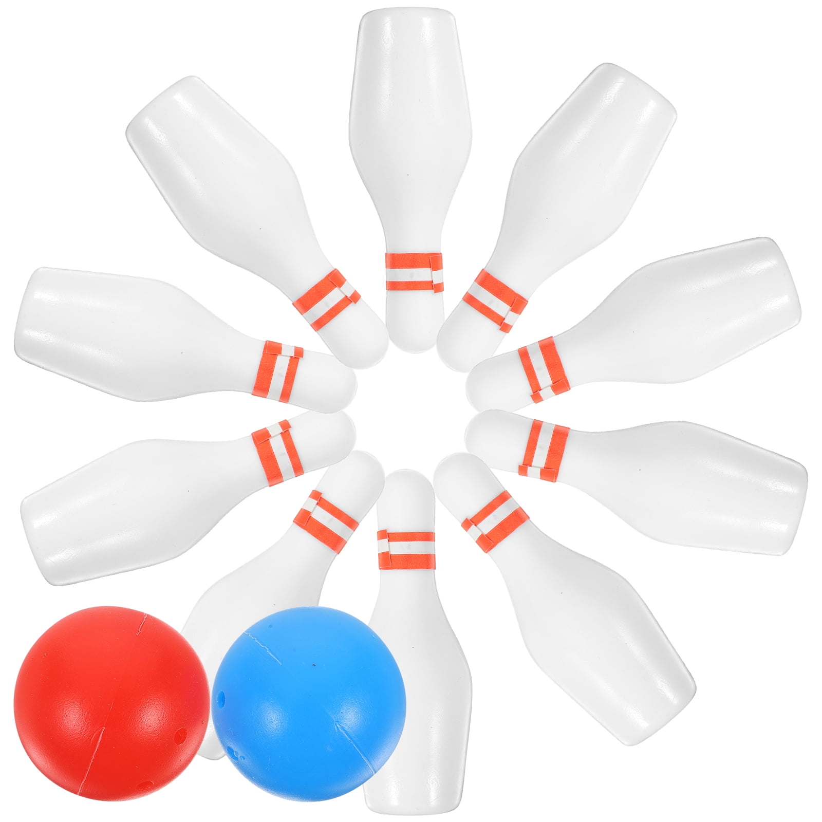 2 Sets Toy Bowling Ball Toys for Toddlers Mini Bowling Decor Bowling Games Toys Mini Resin Bowling Child