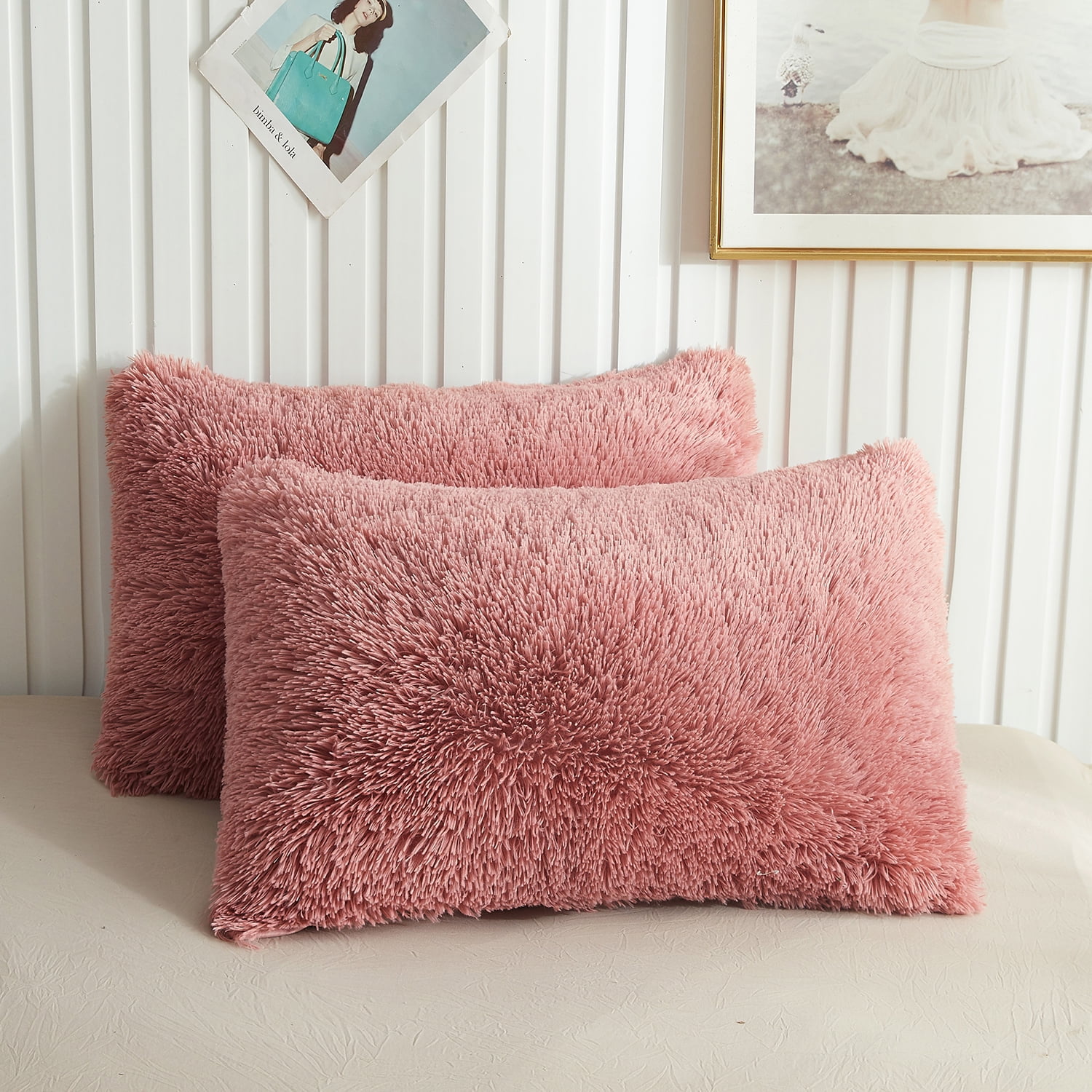 Fluffy Fur Plush Pillow Case Shaggy Home Sofa Decor Soft Cushion Cover Throw  Hot