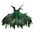 thumbnail image 2 of Pañuelo de plumas góticas para el hombro, disfraz para festivales, mujeres y hombres, carnavales. verde, 2 of 9