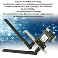 thumbnail image 1 of WiFi  Card, PCIE WiFi Card 2.4Ghz 5Ghz 1800Mbps With 2 Antenna For Gaming, 1 of 8
