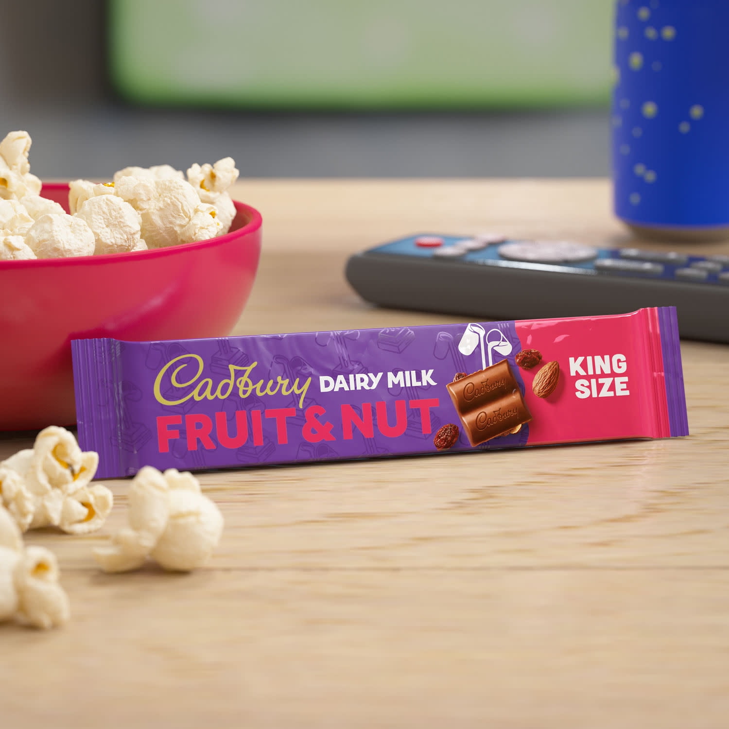(2 pack) Cadbury Dairy Milk Fruit & Nut Milk Chocolate Candy, Bar 2.3 oz