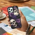 thumbnail image 3 of RSMTCI for iPhone 11 Case 6.1 IN,Gothic Skull Purple Rose Phone Case,Black, 3 of 6