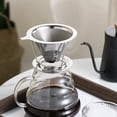thumbnail image 4 of HLONK Coffee Filter 304 Stainless Steel Double Layer Fine Mesh Paperless Reusable Pour Over Coffee Dripper Cone Strainer Funnel Coffee Maker Accessories, 4 of 7