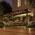 thumbnail image 5 of Leukture 10' x 14' Wall Mounted Lean to Metal Awnings with Sloped Roof Outdoor Patio Gazebo Awning for Backyard Deck White, 5 of 5
