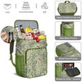 thumbnail image 5 of Exotic Ethnic Insulated Soft Cooler Bag - 20L Artistic Boho Pattern Backpack Cooler, Multi-Pocket Organizer for Picnic, Beach & College, Holds 26 Cans, 5 of 5