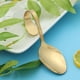 thumbnail image 3 of EeaseMX Cuchara de acero inoxidable con mango curvo Cuchara de vajilla para cocina de hotel buffet (dorada), 3 of 7