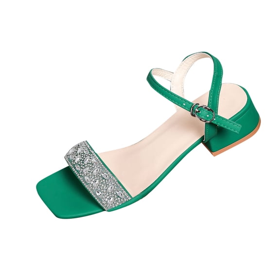 HBGVBA Womens Summer Sandals Rhinestone High Heel Summer Casual Outdoor Stylish Comfortable Shoes 39