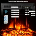 thumbnail image 6 of Costway 22.5'' Electric Fireplace Insert Freestanding & Recessed Heater Log Flame Remote, 6 of 9