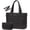 Black, variant on Laptop Tote Bag for Women, Large Puffer Work Tote Computer Bags, Quilted Women's Shoulder Purse Bag with Zipper, Teacher Office Handbag for Travel College Business, Gifts