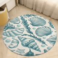 thumbnail image 4 of Beach Seashell Starfish Washable Round Rug -Circle Area Rugs for Nursery Bedroom, Vintage Non Slip Non Shedding Low Pile Carpet for Living Room Coffee Table Entryway, 4 of 6