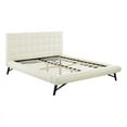 thumbnail image 2 of Julia Queen Biscuit Tufted Upholstered Fabric Platform Bed-MOD-6007, 2 of 7