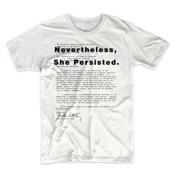 Mighty Circus She Persisted T-Shirt - White, Large