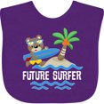thumbnail image 3 of Inktastic Surfing Future Surfer Bear Boys or Girls Baby Bib, 3 of 4