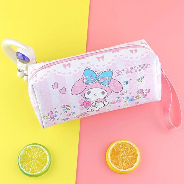 Estuche de lápices Kawaii Sanrio Cinnamoroll Purin Dog Little Twin Stars, figura de Anime, bolsa de almacenamiento de papelería creativa de gran capacidad