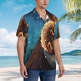 thumbnail image 3 of Logiee Squirrel Sleeping In Tree Print Mens Hawaiian Shirts,Loose-Fit Short Sleeve Button Down Tropical Aloha Beach Shirt,Summer Vacation Wedding Tops,Large, 3 of 7