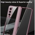 thumbnail image 4 of Compatible Transparent Case for Samsung Galaxy Z Fold 4 Case Hinge Protection Wine Red,Magnetic Adsorption Luxury Ultra Thin Plating PC Samsung Z Fold 4 Case,Samsung Z Fold 4 5g Phone Case, 4 of 14