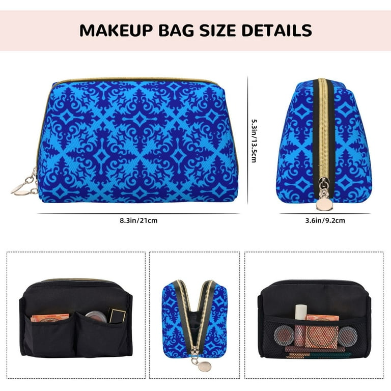Aokur Makeup Bag Checkered Cosmetic Bag Large Travel Toiletry Organize