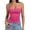Hot Pink, variant on Women's Basic Double Lined Scoop Neck Tank with Adjustable Spaghetti Straps And Scoop Neck Summer Sleeveless Tops Army Green L
