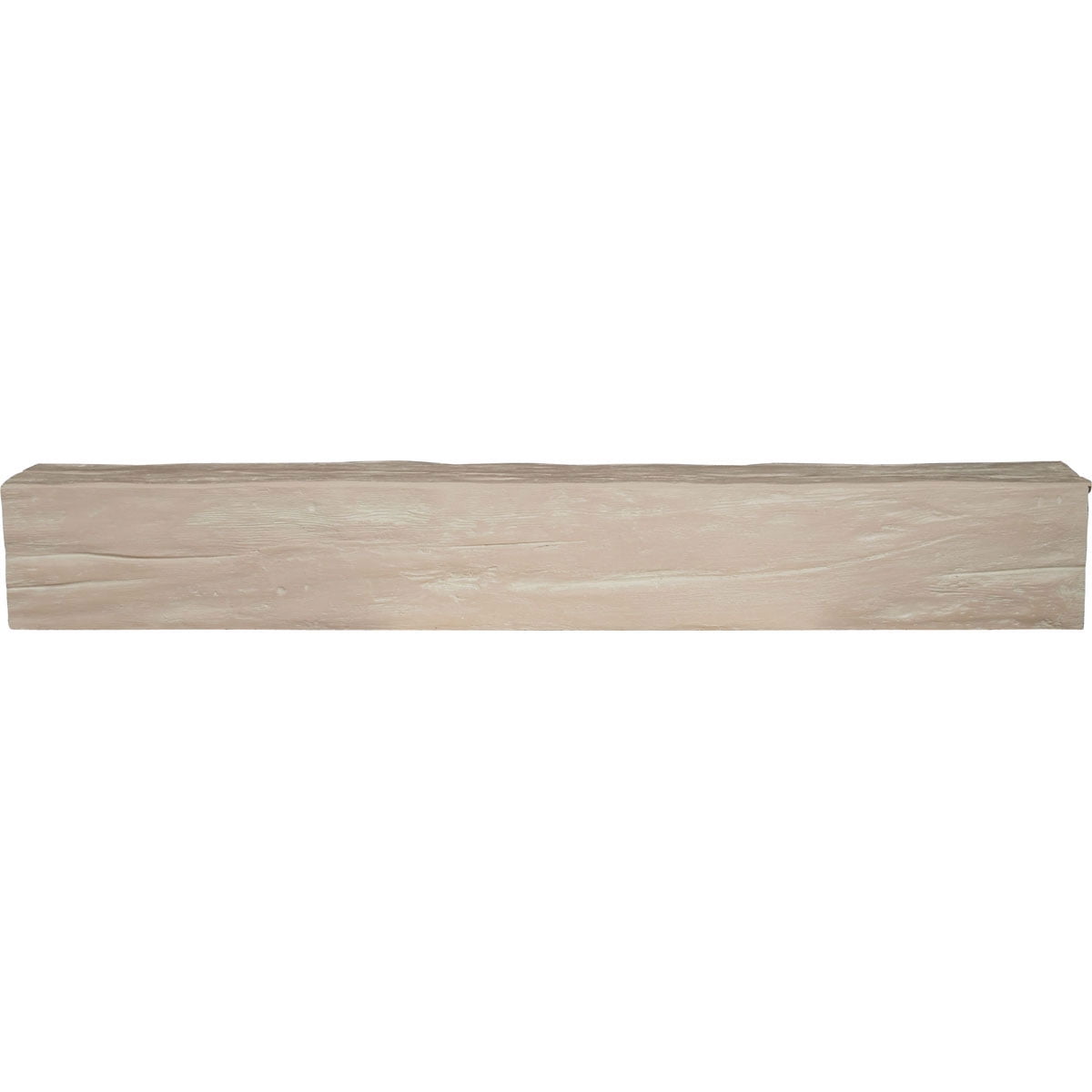 6"W x 6"H x 8'L 2-Sided (L-beam) Riverwood Endurathane Faux Wood Ceiling Beam, Whitewash