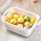 thumbnail image 5 of Cesta escurridora de verduras - Colador de doble capa para lavar frutas y verduras, plástico apto para alimentos, asas ergonómicas, gran capacidad, ideal para usar en la cocina, fácil de limpiar, 5 of 6