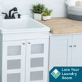 thumbnail image 5 of TEHILA White Utility Sink Laundry Vanity with Black Pull-Out Faucet and Soap Dispenser, 5 of 11