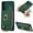 green, variant on Decase Wallet Case for Samsung Galaxy A54 5G,Shockproof Rugged Phone Cover With 360° Rotatable Ring Kickstand & Back Zipper Card Pocket Cloth Fabric Hybrid PU Leather,for Women Men - Black