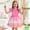 A02-Pink, variant on Valentines Dress for Girls Toddler Print School Outfits Flutter Sleeve A-Line Cute Midi Casual Sundress