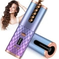 thumbnail image 1 of Automatic Curling Iron, Cordless Auto Hair Curler with 6 Temps & Timers, Rechargeable Ceramic Barrel Wave Wand, Portable Rotating Curling Wand Styling Tool, Auto Shut Off, 1 of 5