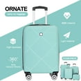 thumbnail image 5 of Tripcomp Luggage Sets 4 Piece Suitcase Set (14/20/24/28)Hardside Suitcase with Spinner Wheels Lightweight Carry on Luggage(Light Blue), 5 of 10