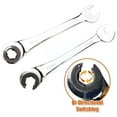 thumbnail image 6 of 8-19mm Tubing Ratchet Wrench Tubing Ratchet Wrench Double Spanners Tools Oil Wrench Open end ratchet wrench (KKJLBS,18mm), 6 of 6