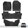 thumbnail image 2 of TPE All Weather Car Floor Mats Liner Waterproof Liners Black Set Fit for 2016-2022 Honda Pilot, 2 of 10