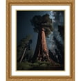 thumbnail image 2 of Maki 26x31 Gold Ornate Wood Framed With Double Matting Wall Art Titled - Reach For The Stars Ii, 2 of 6