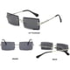 thumbnail image 2 of Rimless Rectangular Sunglasses Compatible with Women/Men Ultralight Metal Frame Glasses Fashion Square Uv400 Glasses Unisex（Gray Transparent Tea）, 2 of 4
