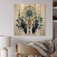 thumbnail image 2 of Designart "Minimalist Serenity Blue Dream Catcher I" Landscapes Print on Natural Pine Wood, 2 of 5