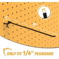 thumbnail image 2 of Black Pegboard Hooks 8 Inch 25PC + 10 Inch 25PC, Heavy Duty Pegboard Hooks, Fit 1/4" Peg Board, 2 of 6