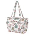thumbnail image 2 of FORMRS Tote Bag for Women Quilted Large Capacity Travel Work Carry On Shoulder Handbag, Beige Nordic Christmas House, 2 of 7