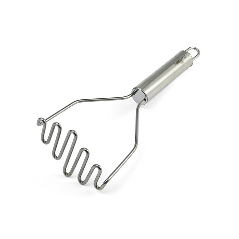 Farberware Professional Heavy Duty Stainless Steel Curved Head Potato  Masher Tool, Kitchen Essential, Potato Smasher with Ergonomic Stainless  Steel