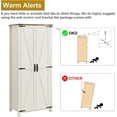 thumbnail image 4 of OKD Farmhouse 72'' Tall Storage Cabinet with 2 Barndoor & Adjustable Shelves,Rustic Armoire Cabinet with Hanging Rod for Kitchen,Bedroom,Bathroom,Antique White, 4 of 8