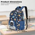 thumbnail image 5 of SCRAWLGOD Rocket Astronaut Planet Print 17 inch Backpack for Women Men Large College Bookbags Kids School Bag for Girls Boys Multi-Pocket Portable Casual Daypack Sport, 5 of 5