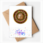 Realistic Casino Turntable Illustration Welcome Back Greeting Cards Envelopes Blank