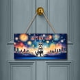 thumbnail image 2 of Happy New Year with Schnauzer Fireworks Holiday Xmas Winter 2025 Landscape Wood Sign Miniature Schnauzer Dog Lover Hanging Wall Home Decor - 00025, 2 of 5