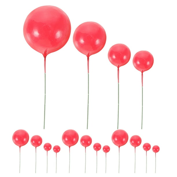 20pcs mini globos topcake toppers bola pastel picks mini espuma en forma de bola toppers
