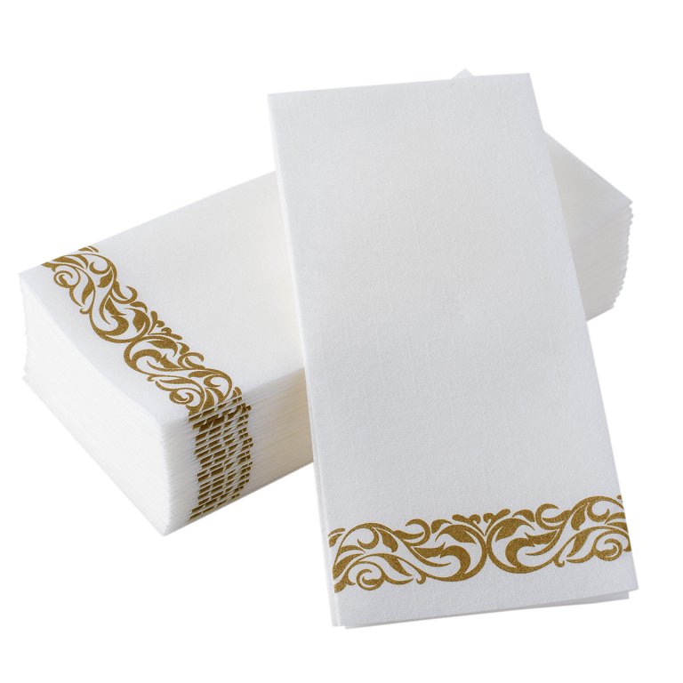 100 Pack Floral Napkins Disposable Paper Hand Towels 2 Ply