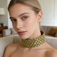 thumbnail image 1 of Garde-robe Aguichant à Paillettes pour le Cou Collier Ras-du-Cou en Paillettes Métalliques Dorées pour Femmes Cache-Cou en Velours avec Décoration de Col à Paillettes (1 Pcs) Rkxzt, 1 of 8