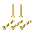 thumbnail image 1 of Unique Bargains Brass Hex Bolts, 1/4-20x1-1/2' 5 Pack Fully Thread Grade 4.8 Machine Screws, 1 of 4