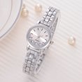 thumbnail image 1 of LVPAI Elegant Women Rhinestone Analog Display Quartz Movement Casual Watch(Silver White), 1 of 2