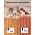 thumbnail image 4 of Electric Blanket King- Soft Heating Blanket, Dual Control & 9 Heat Levels, 10H Timer, Soft Flannel to , Fast Heating Electric Throw, Machine Washable, Gift for Mom, Dad, 90"x100" Camel, 4 of 8