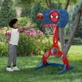 thumbnail image 6 of Spider-Man 4-in-1 Sports Center – Adjustable Basketball Hoop, Soccer/Hockey Net & Golf Game, Red, 6 of 13