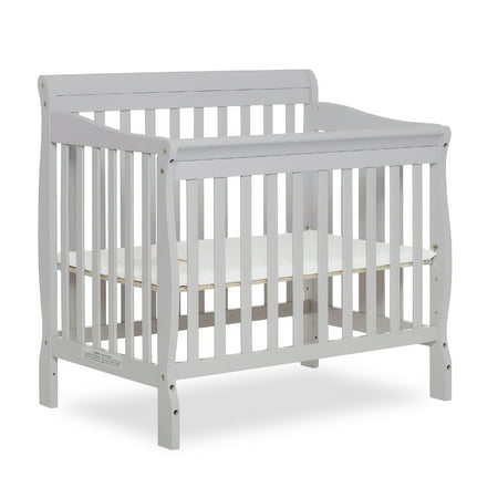 UPC: 0617629821796 | Dream On Me Aden 4-in-1 Convertible Mini Crib In Mystic Grey Greenguard Gold Certified